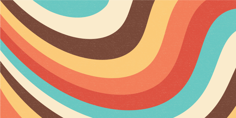 모던 효과 비닐 카펫 레트로 웨이브 패턴 - TenStickers