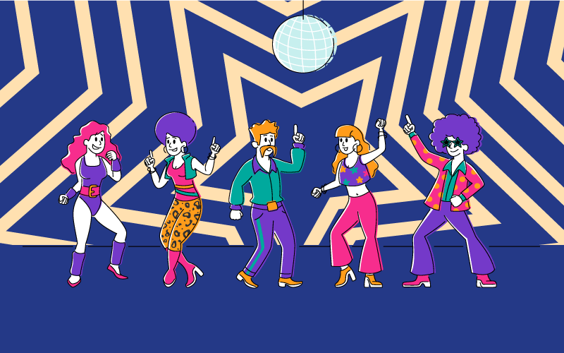 어린 이용 비닐 카펫 디스코 댄스 파티 - TenStickers