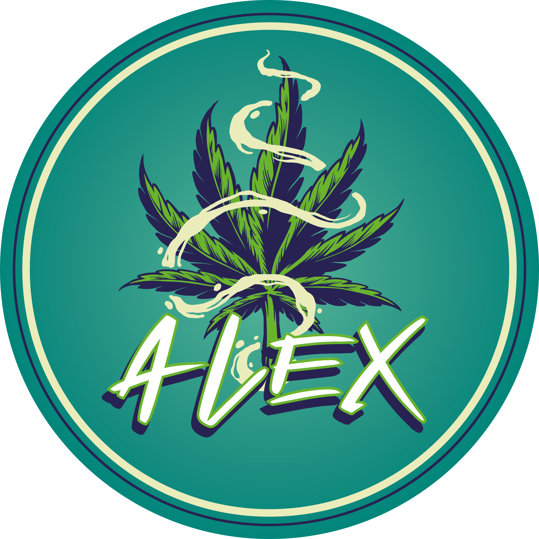 열대 효과 비닐 카펫 네임 서클 - TenStickers