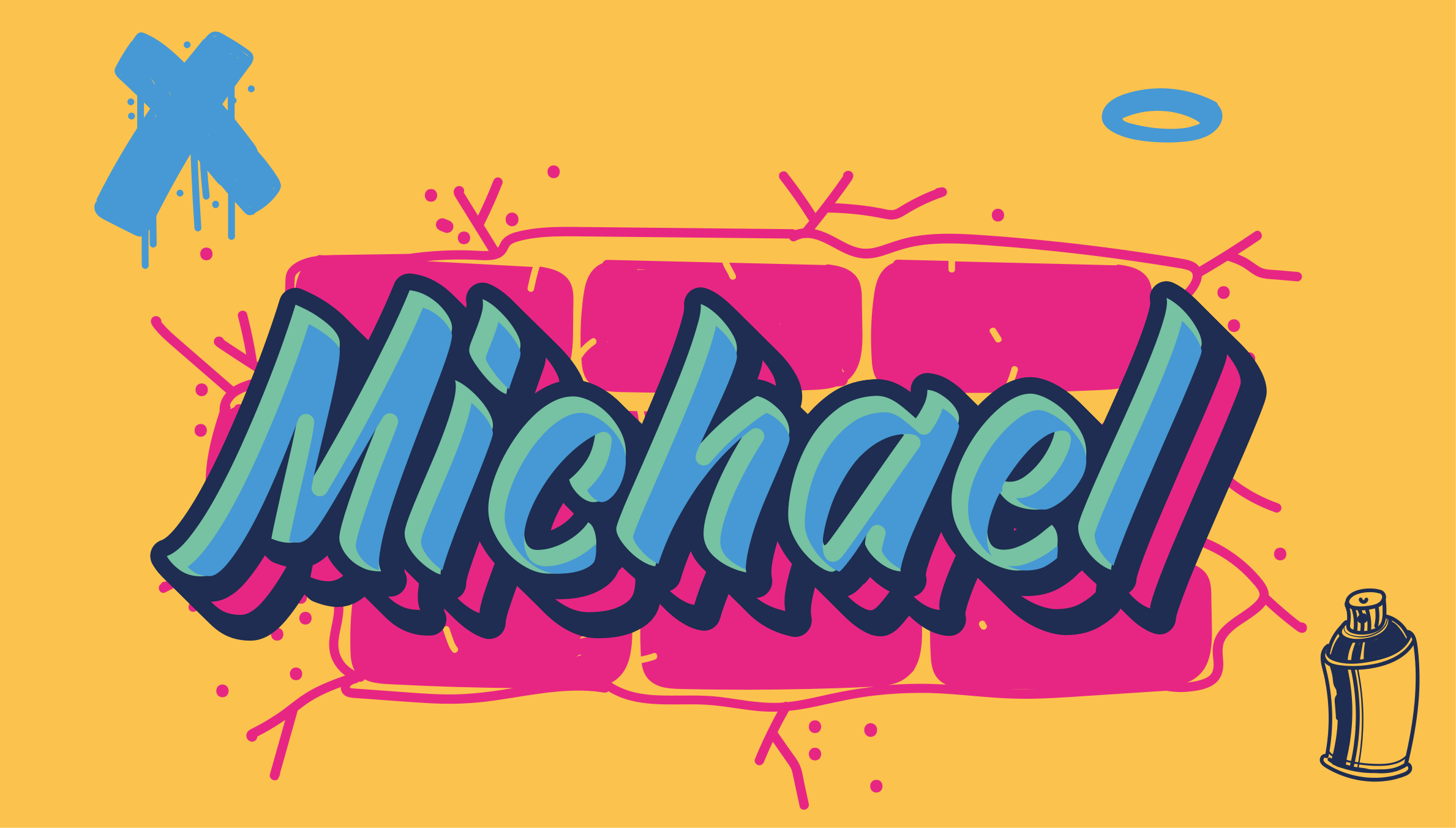 어린 이용 비닐 카펫 그래피티 맞춤 이름 - TenStickers