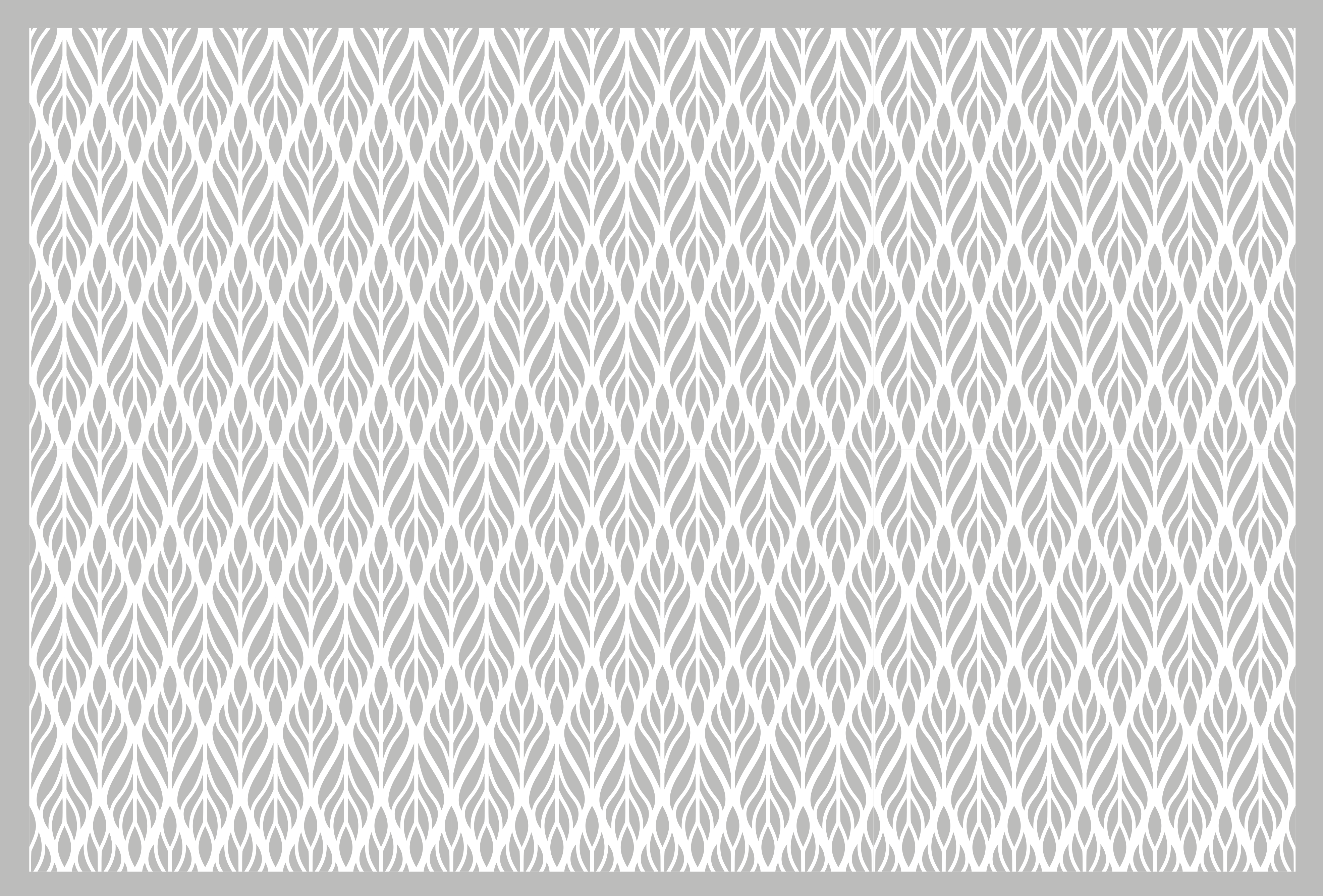 모던 효과 비닐 카펫 회색 잎 패턴 - TenStickers