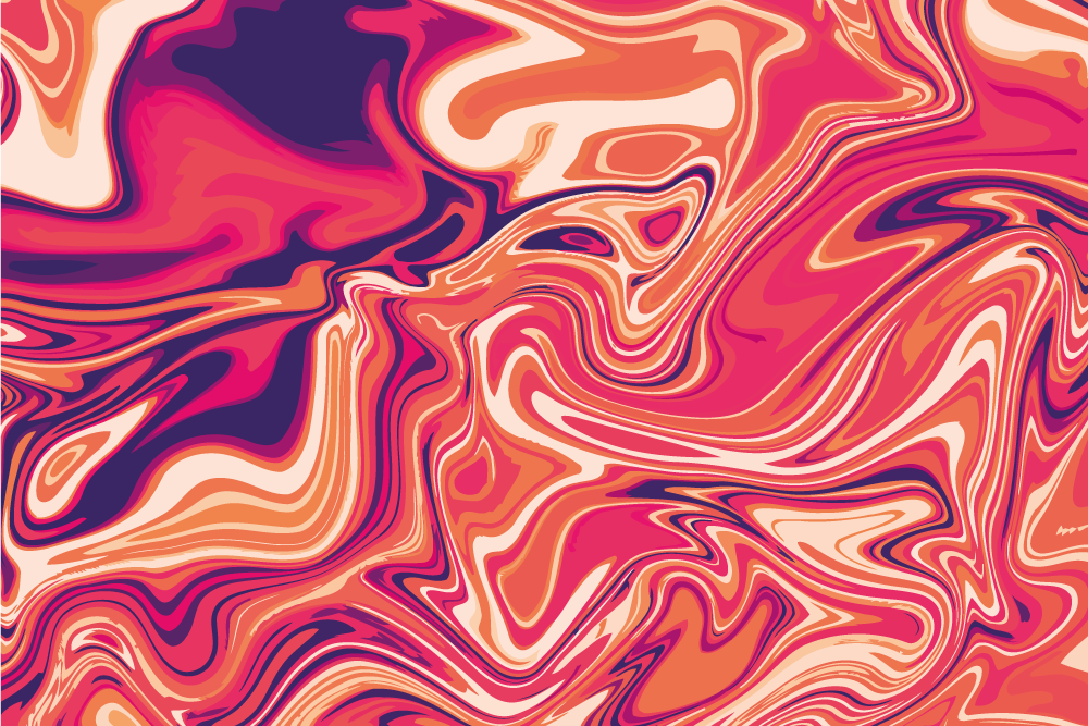 모던 효과 비닐 카펫 생생한 소용돌이 무늬 - TenStickers