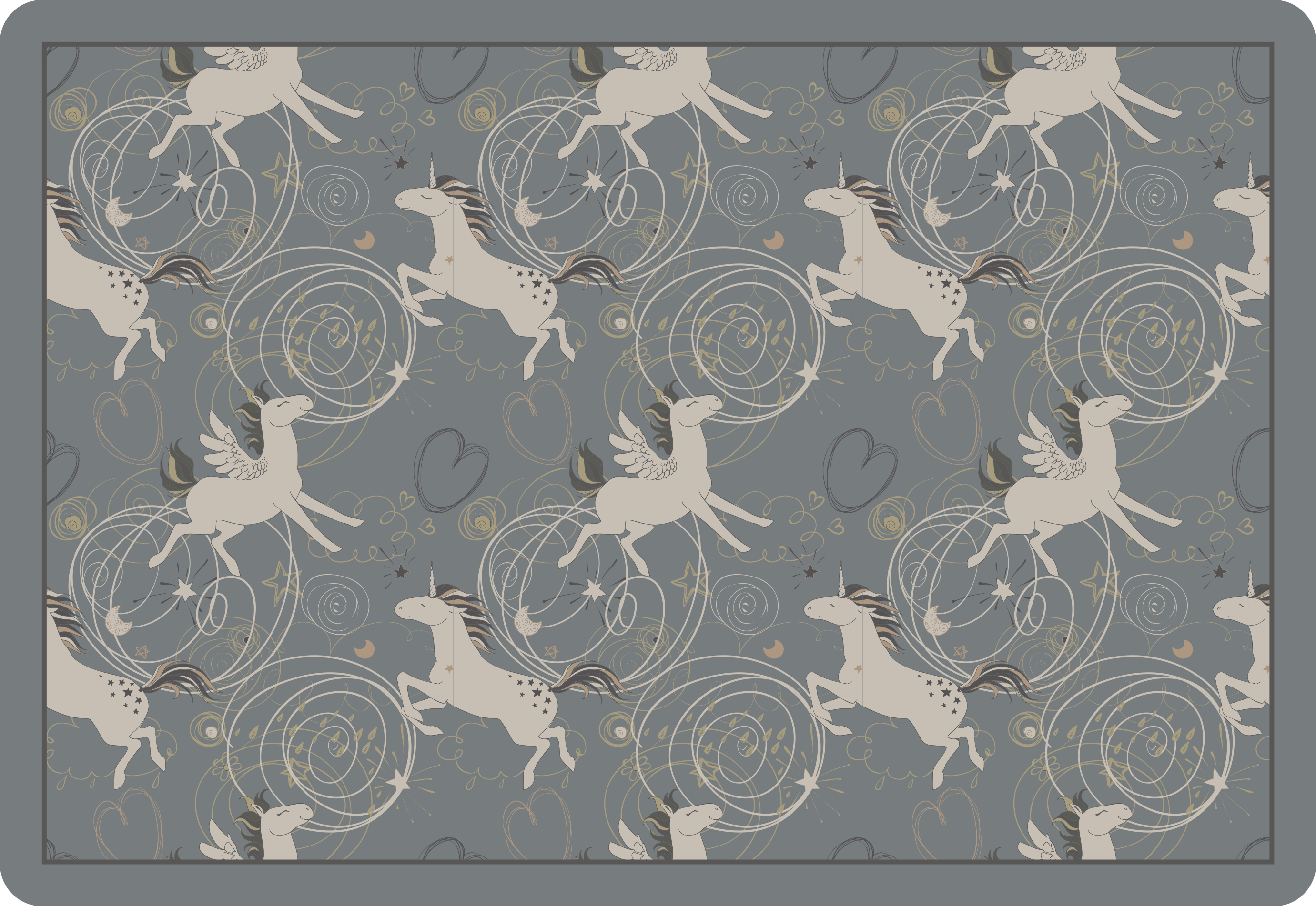 어린 이용 비닐 카펫 신비로운 유니콘 디자인 - TenStickers