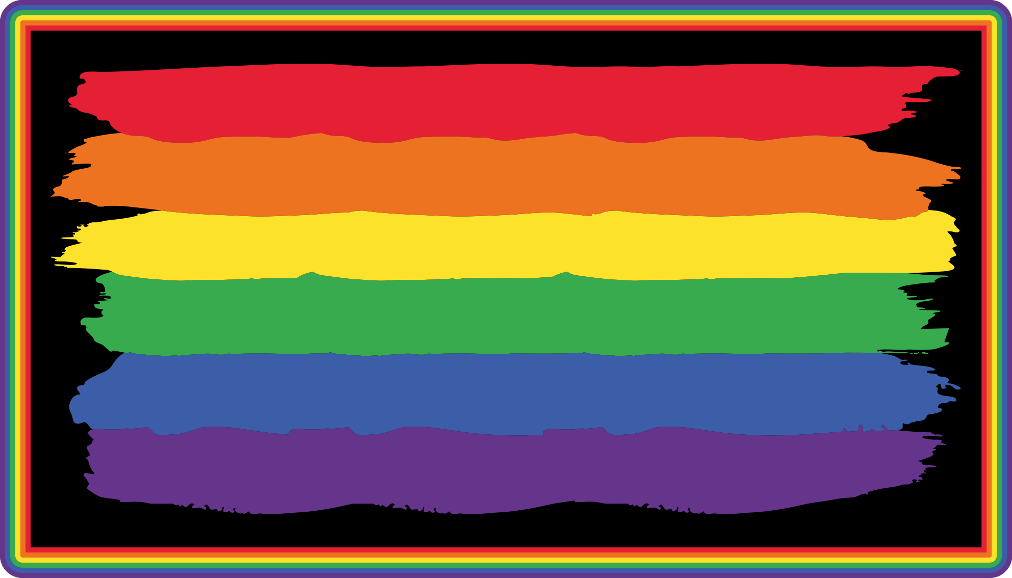 줄무늬 비닐 카펫 다채로운 무지개 줄무늬 - TenStickers