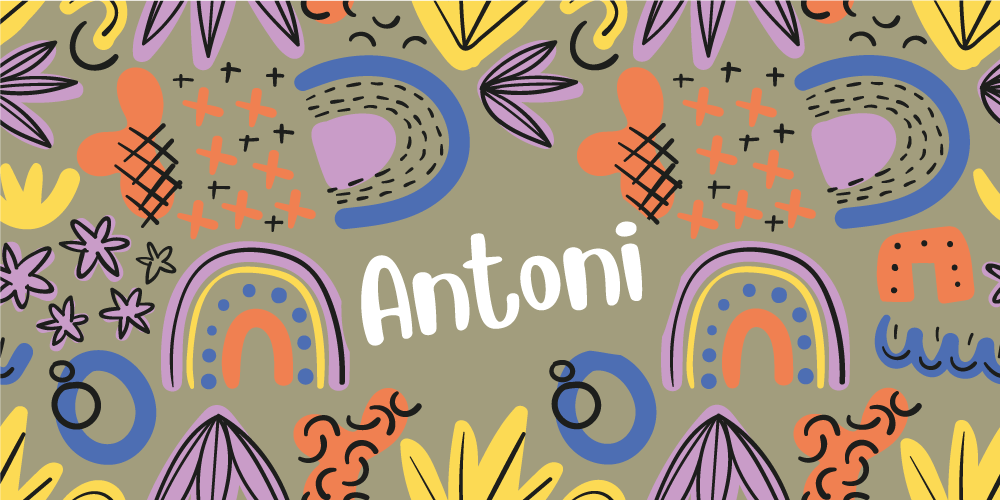 어린 이용 비닐 카펫 다채로운 무지개 패턴 - TenStickers