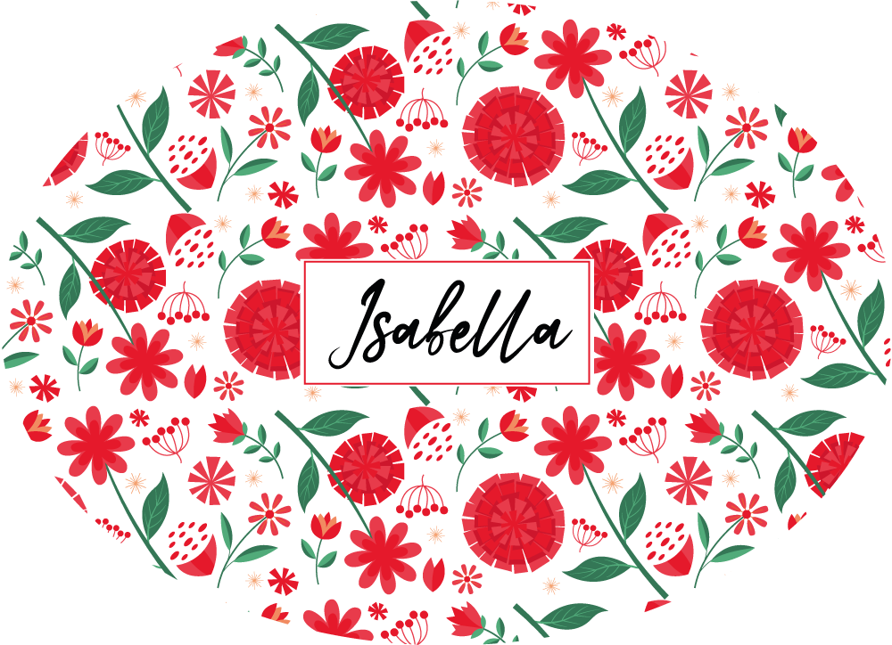 침실용 비닐 카펫 맞춤형 빨간 꽃 - TenStickers