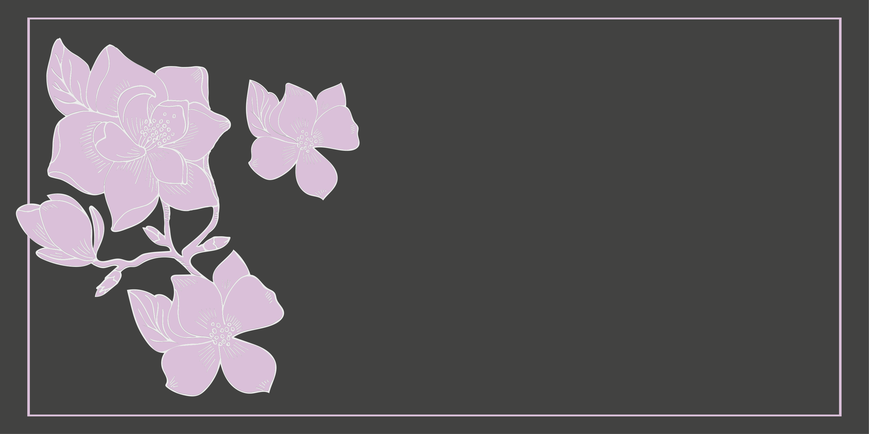 비닐 카펫 꽃과 식물 핑크 배치 - TenStickers