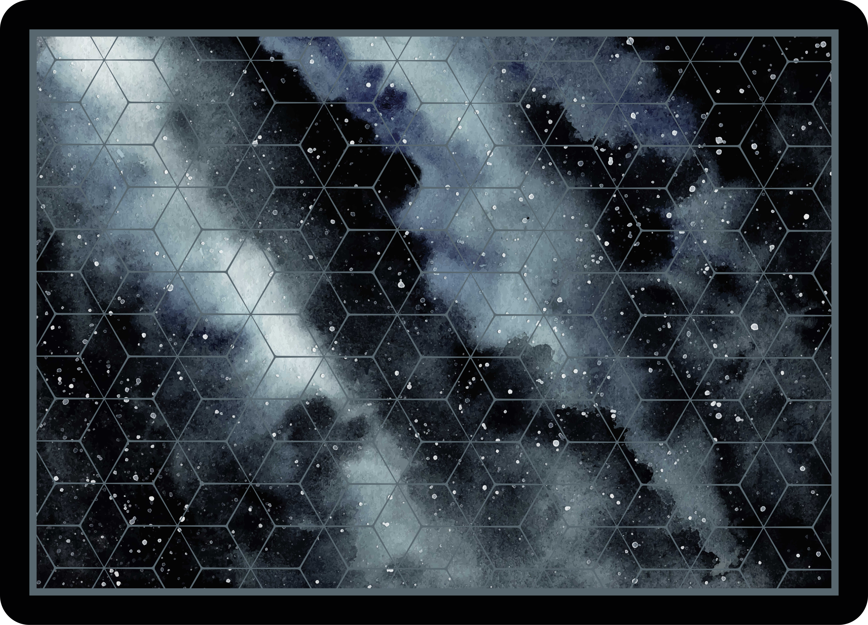 열대 효과 비닐 카펫 육각형 은하 패턴 - TenStickers