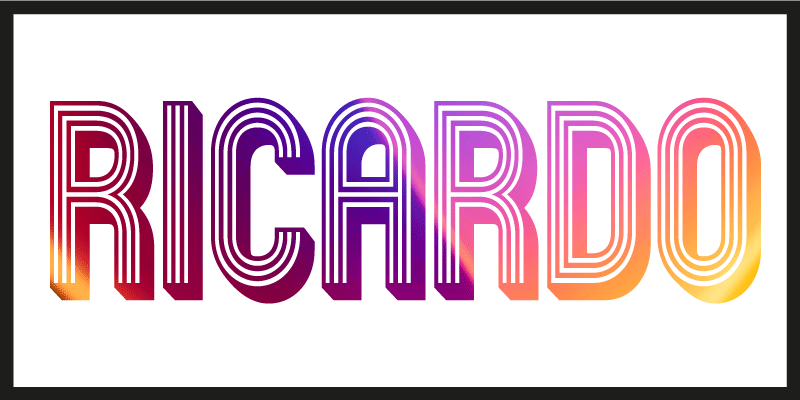 열대 효과 비닐 카펫 맞춤 이름 네온 - TenStickers