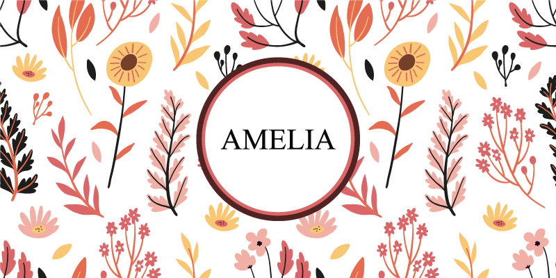 이름이있는 비닐 카펫 자연 스타일 - TenStickers