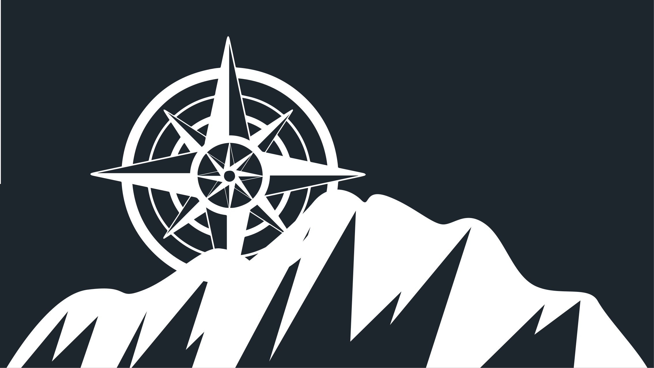 모던 효과 비닐 카펫 나침반 산 예술 작품 - TenStickers