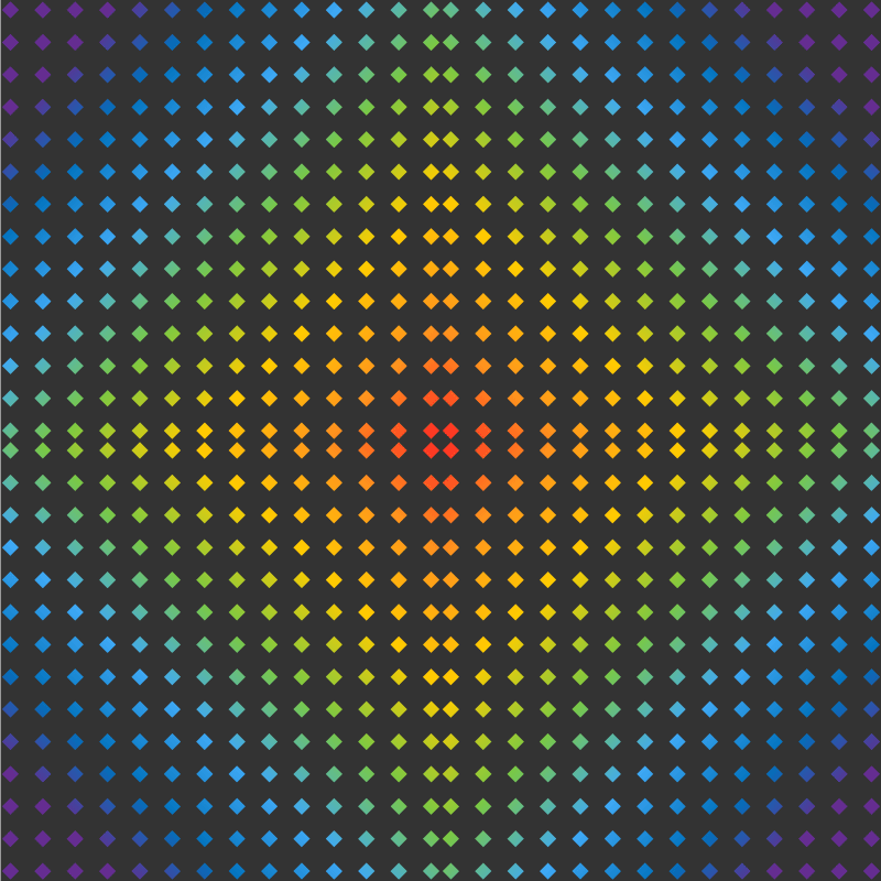 열대 효과 비닐 카펫 무지개 다이아몬드 디자인 - TenStickers