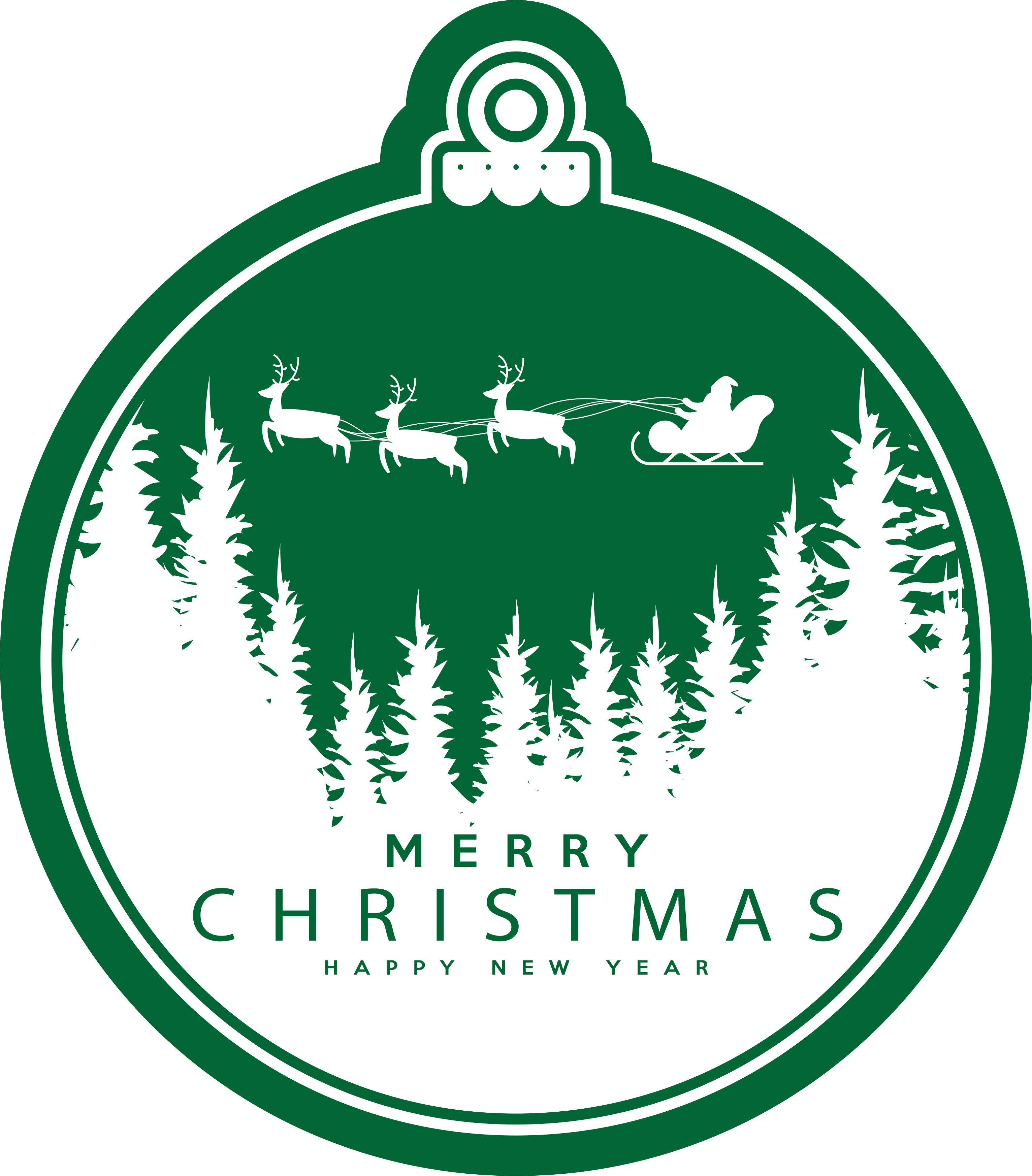 비닐 크리스마스 카펫 썰매 타기 - TenStickers