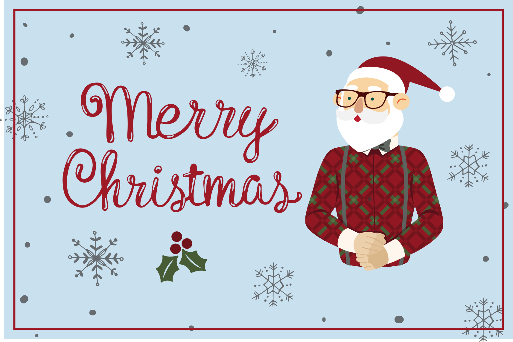 할로윈 비닐 카펫 즐거운 산타 인사 - TenStickers