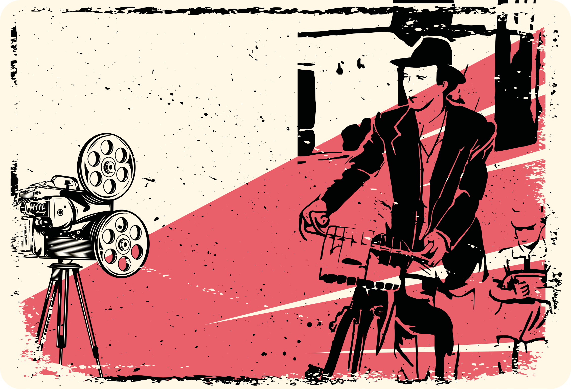 비닐 카펫 벤디미아 클래식 영화 장면 - TenStickers