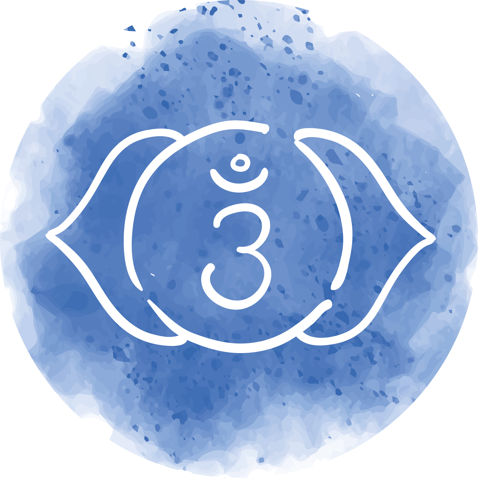 만다라 비닐 카펫 차분한 파란색 심볼 - TenStickers