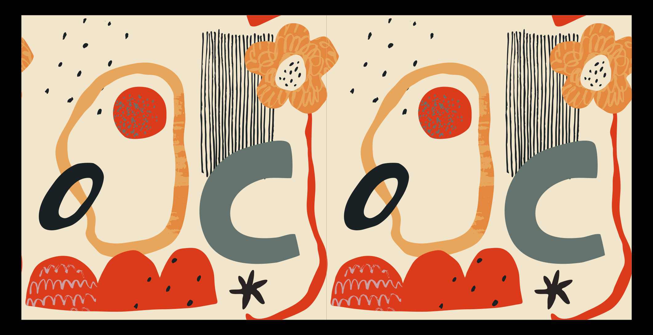 모던 효과 비닐 카펫 대담한 꽃 요소 - TenStickers