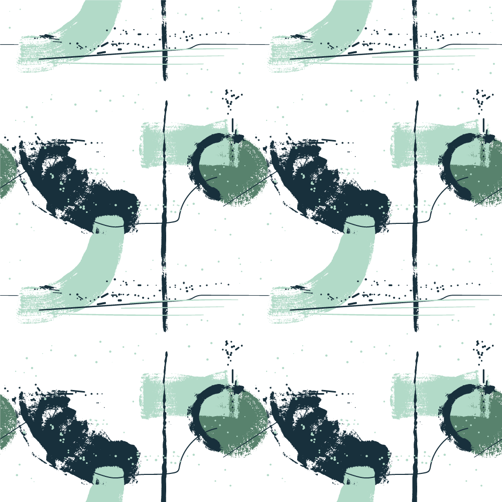 미니멀리스트 효과 비닐 카펫 추상적인 초록색 선들 - TenStickers