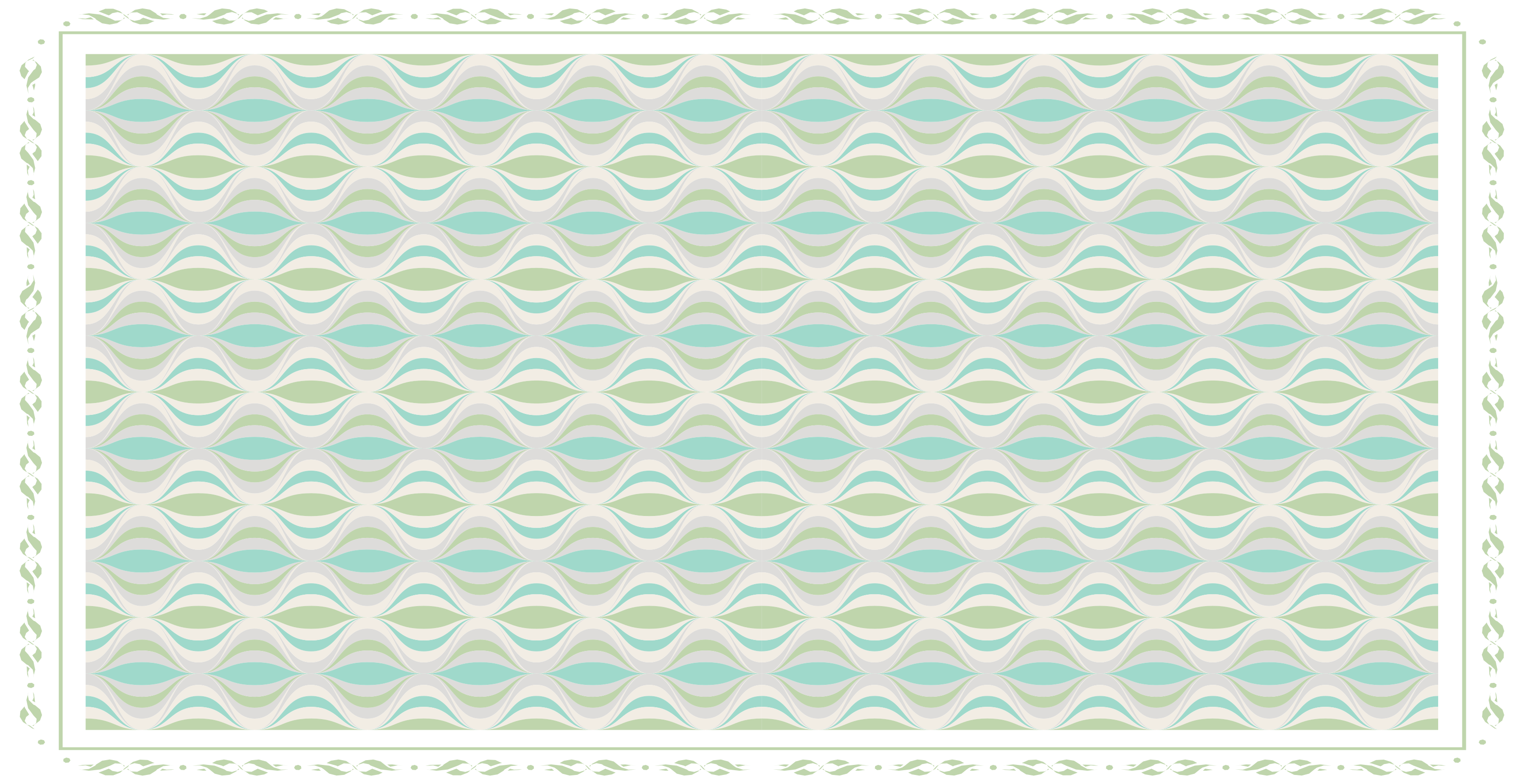 비닐 카펫 타일 효과 곡선 모티브 - TenStickers