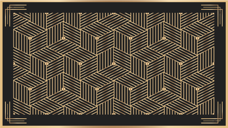 기하학적 효과 비닐 카펫 세련된 패턴 - TenStickers