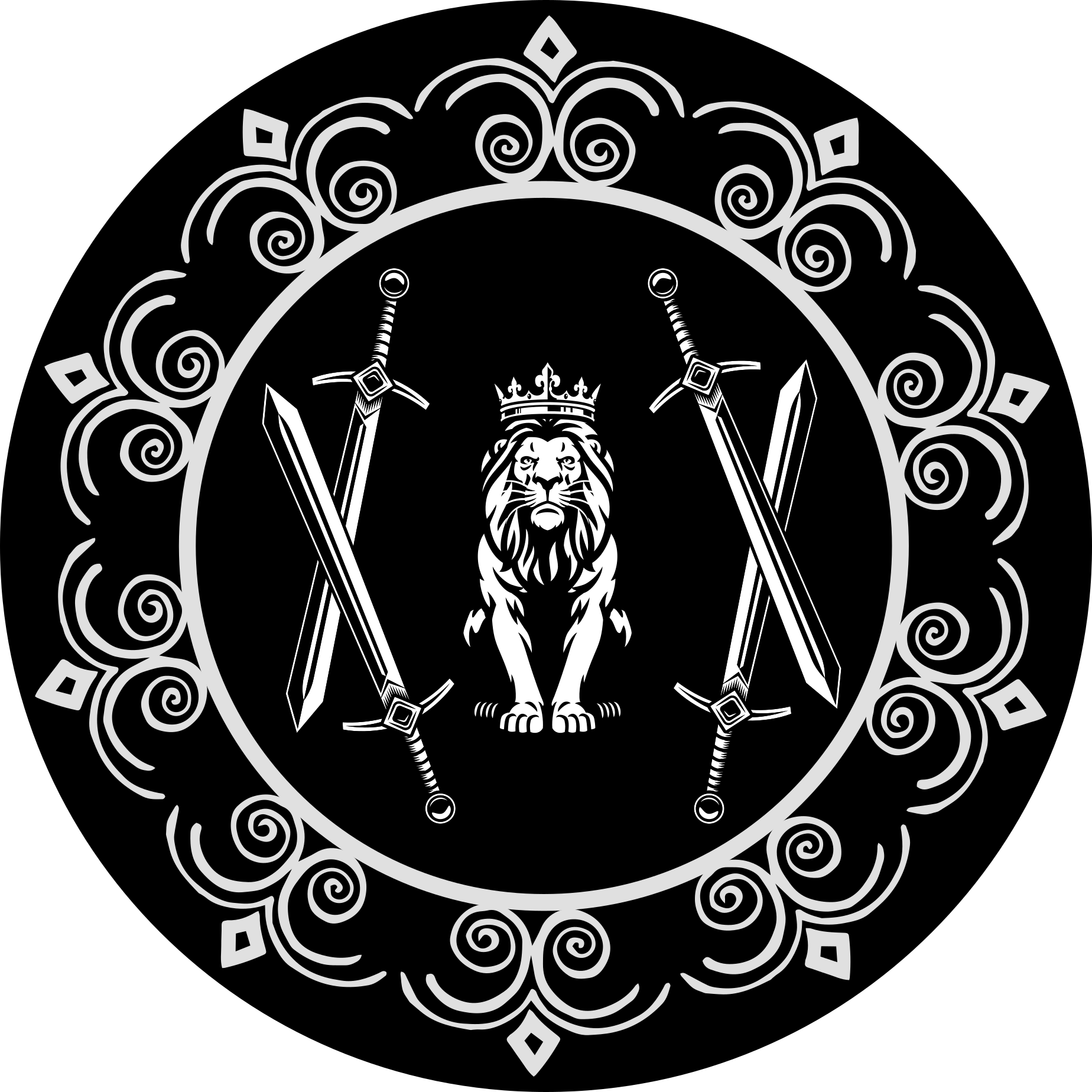 비닐 카펫 게시판 위엄 있는 사자 상징 - TenStickers