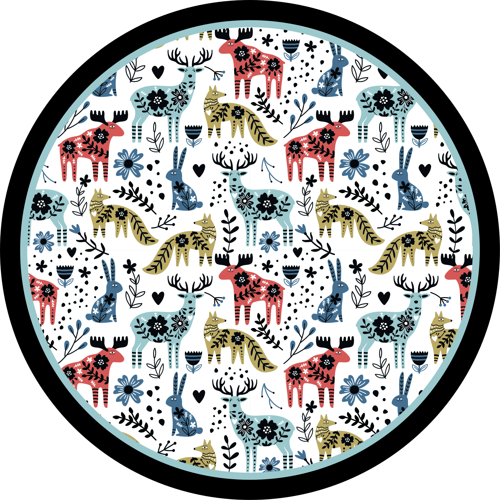 비닐 카펫 보육 다채로운 동물 패턴 - TenStickers