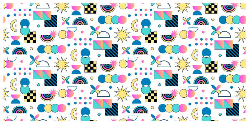 기하학적 효과 비닐 카펫 생동감 있는 요소 - TenStickers