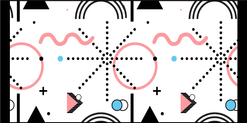 모던 효과 비닐 카펫 화이트 기하학 패턴 - TenStickers