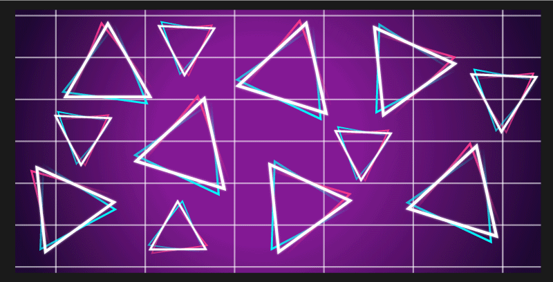 기하학적 효과 비닐 카펫 생동감 넘치는 삼각 패턴 - TenStickers