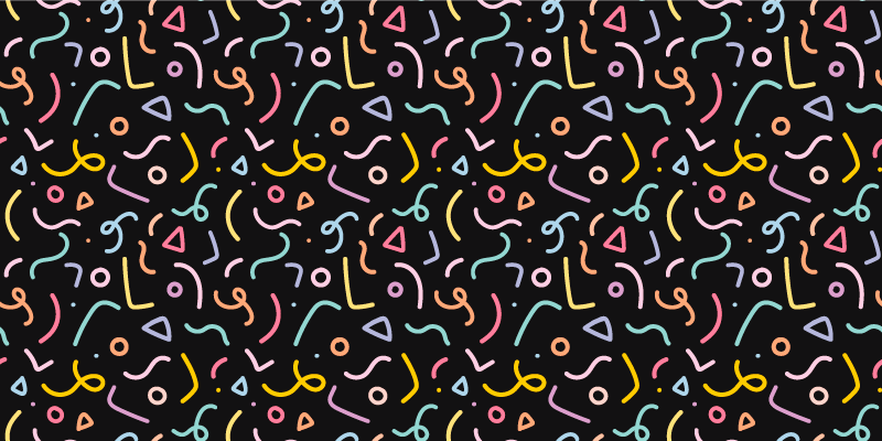 기하학적 효과 비닐 카펫 다채로운 추상 소용돌이 - TenStickers