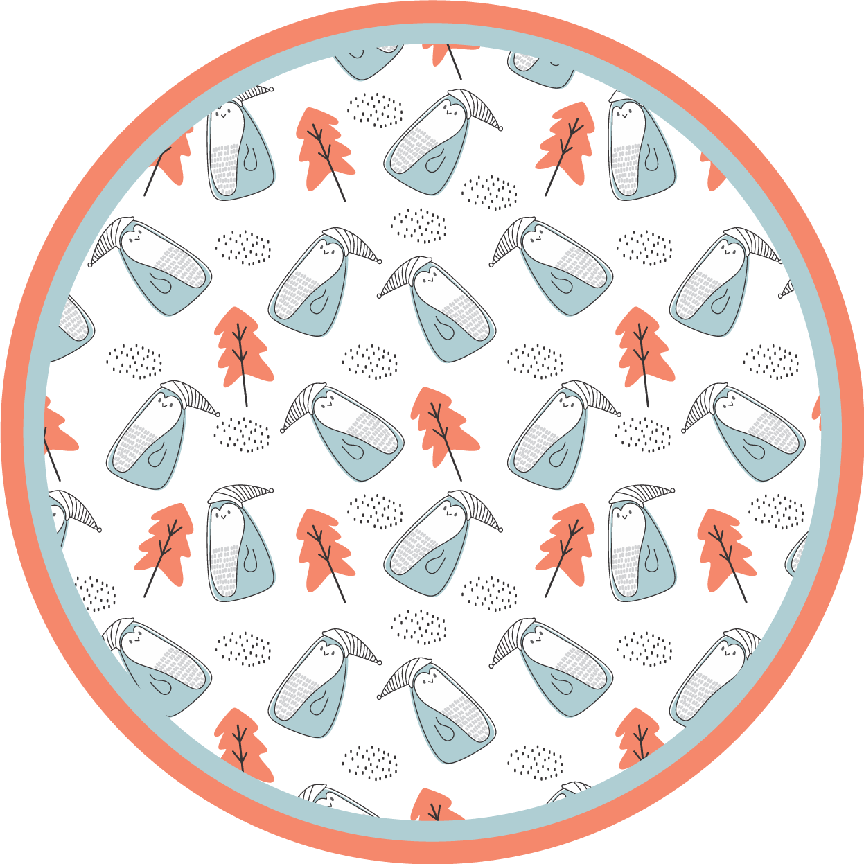 비닐 카펫 보육 귀여운 동물 패턴 - TenStickers