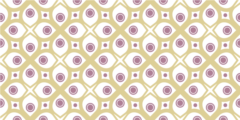 모자이크 효과 비닐 카펫 기하학적 원 패턴 - TenStickers