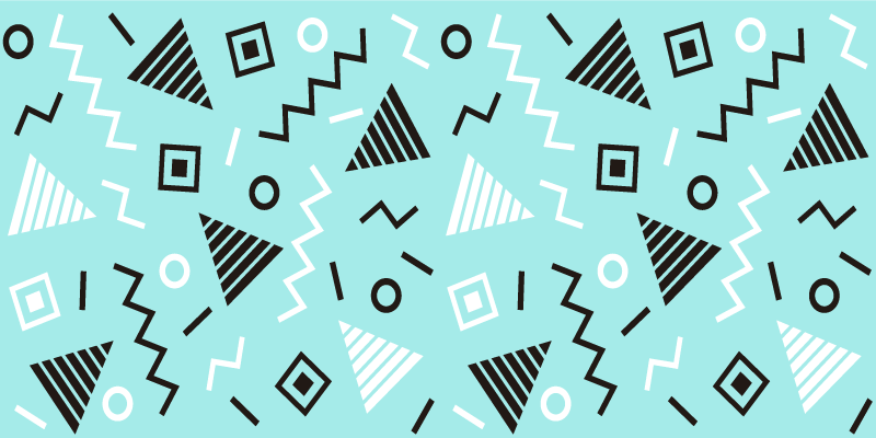 기하학적 효과 비닐 카펫 형태 배열 - TenStickers