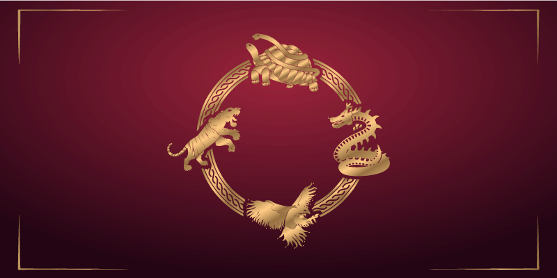 에트니아 비닐 카펫 황금 별자리 원형 - TenStickers