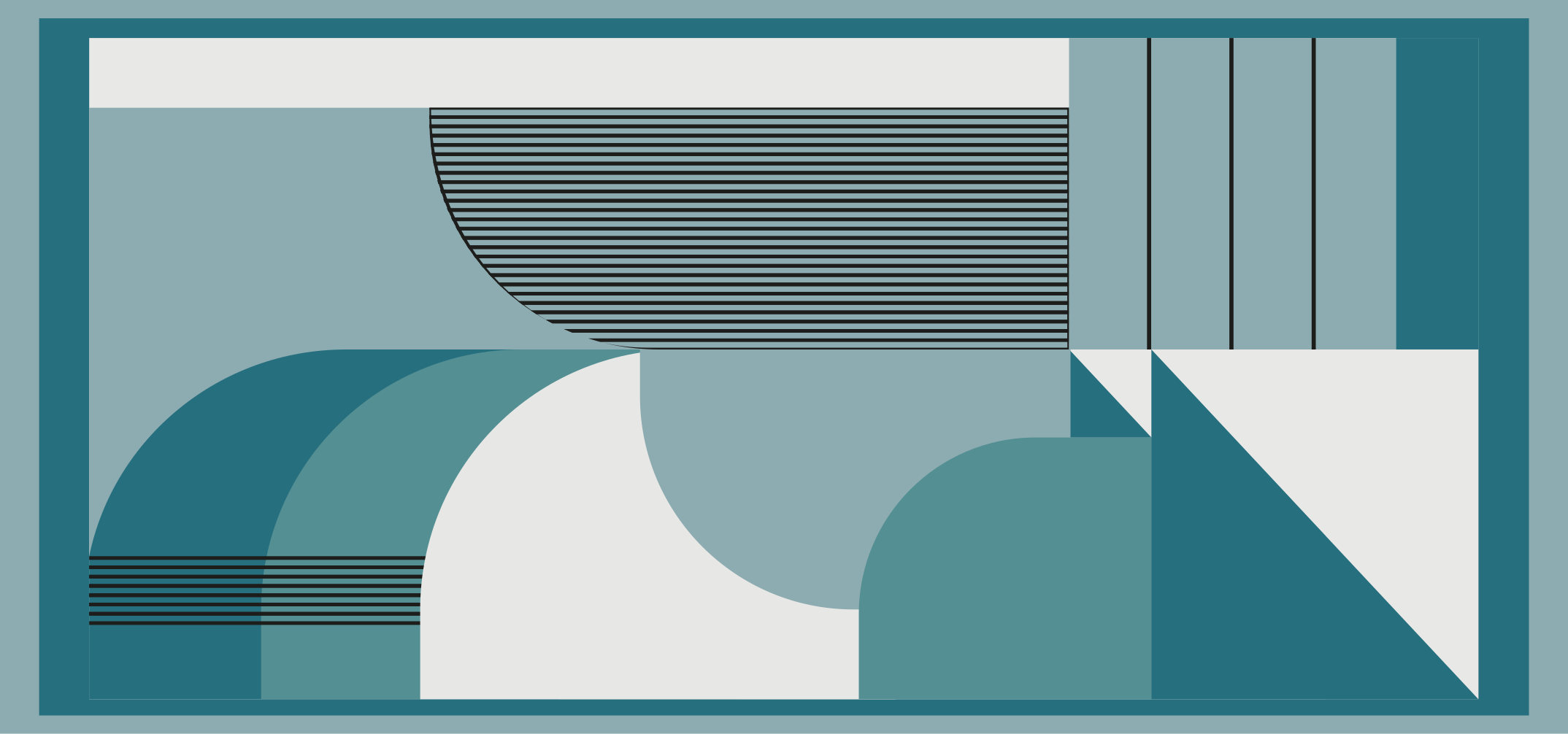 모던 효과 비닐 카펫 파란 추상 기하학 패턴 - TenStickers