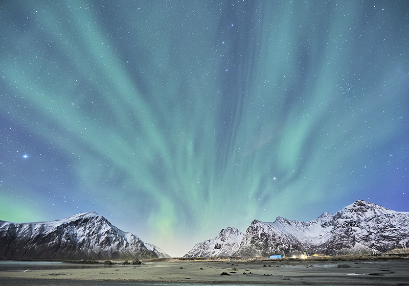 비닐 카펫 자연 북극광의 아름다움 - TenStickers