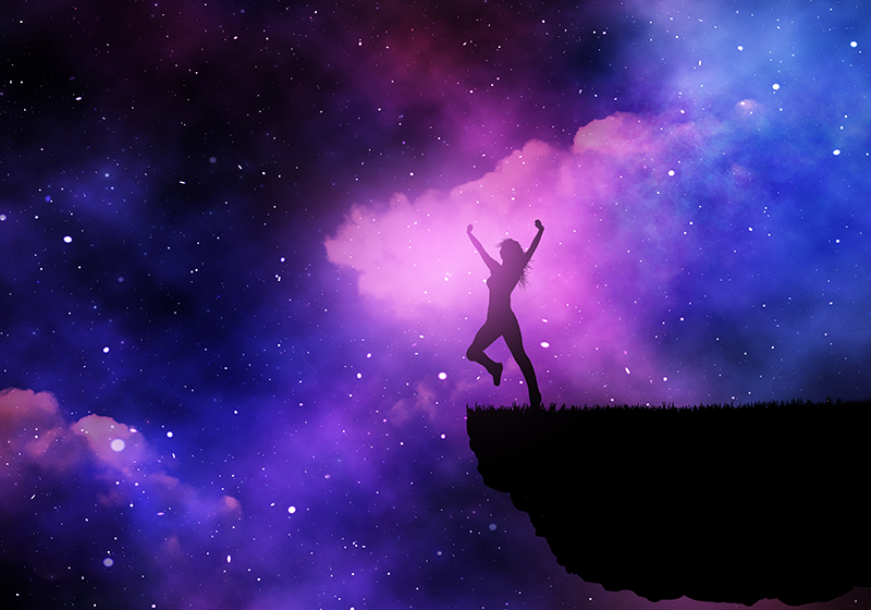 별이있는 비닐 카펫 우주 여행 - TenStickers