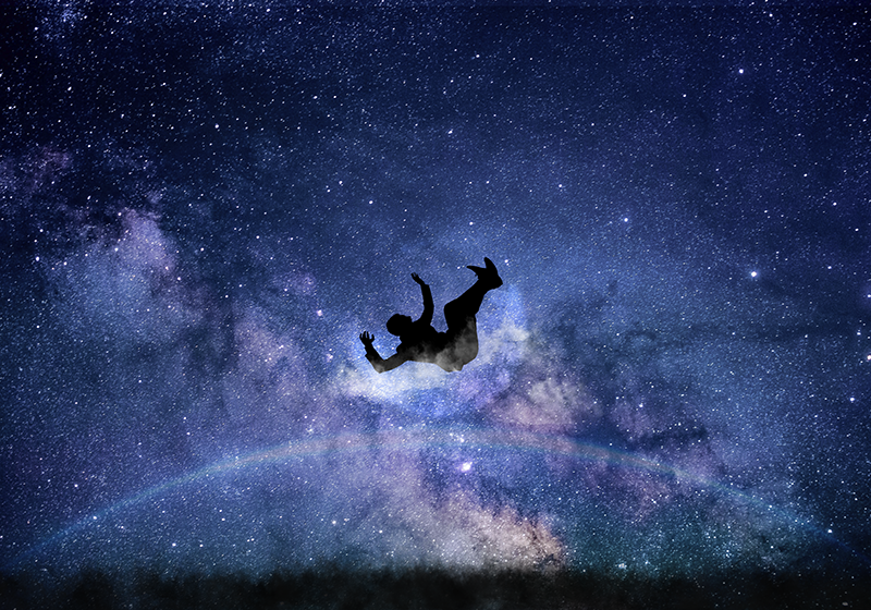 별이있는 비닐 카펫 우주를 가로지르며 - TenStickers