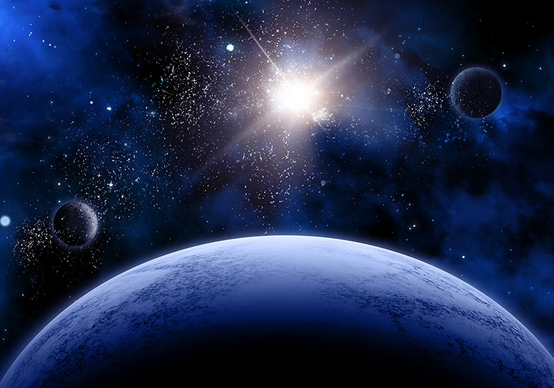 어린 이용 비닐 카펫 우주 별이 빛나는 장면 - TenStickers