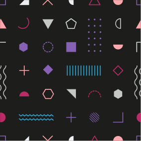 기하학적 효과 비닐 카펫 장난기 가득한 형태 전시 - TenStickers