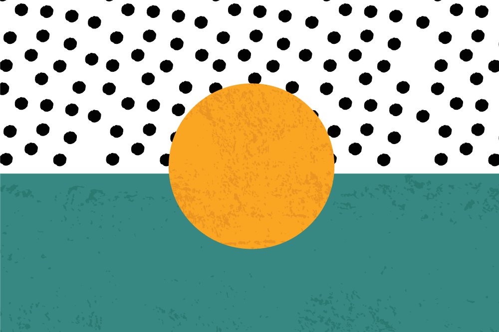 미니멀리스트 효과 비닐 카펫 원과 점 디자인 - TenStickers