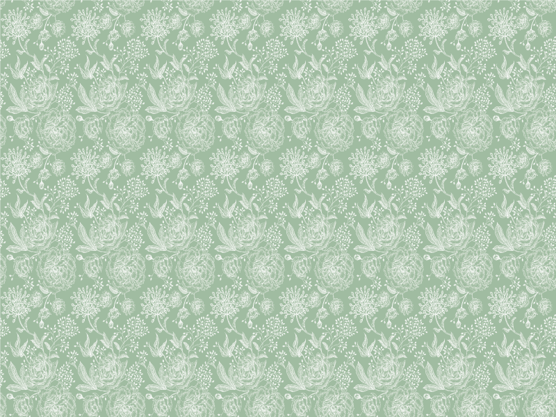 비닐 카펫 꽃과 식물 플로럴 엘레강스 표면 - TenStickers