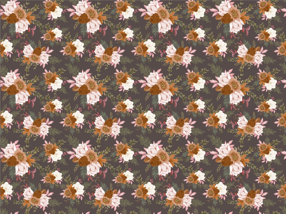 비닐 카펫 꽃과 식물 플라워 패턴의 우아함 - TenStickers