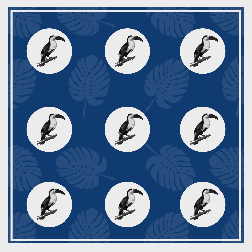 비닐 카펫 동물 열대 큰부리새 패턴 - TenStickers