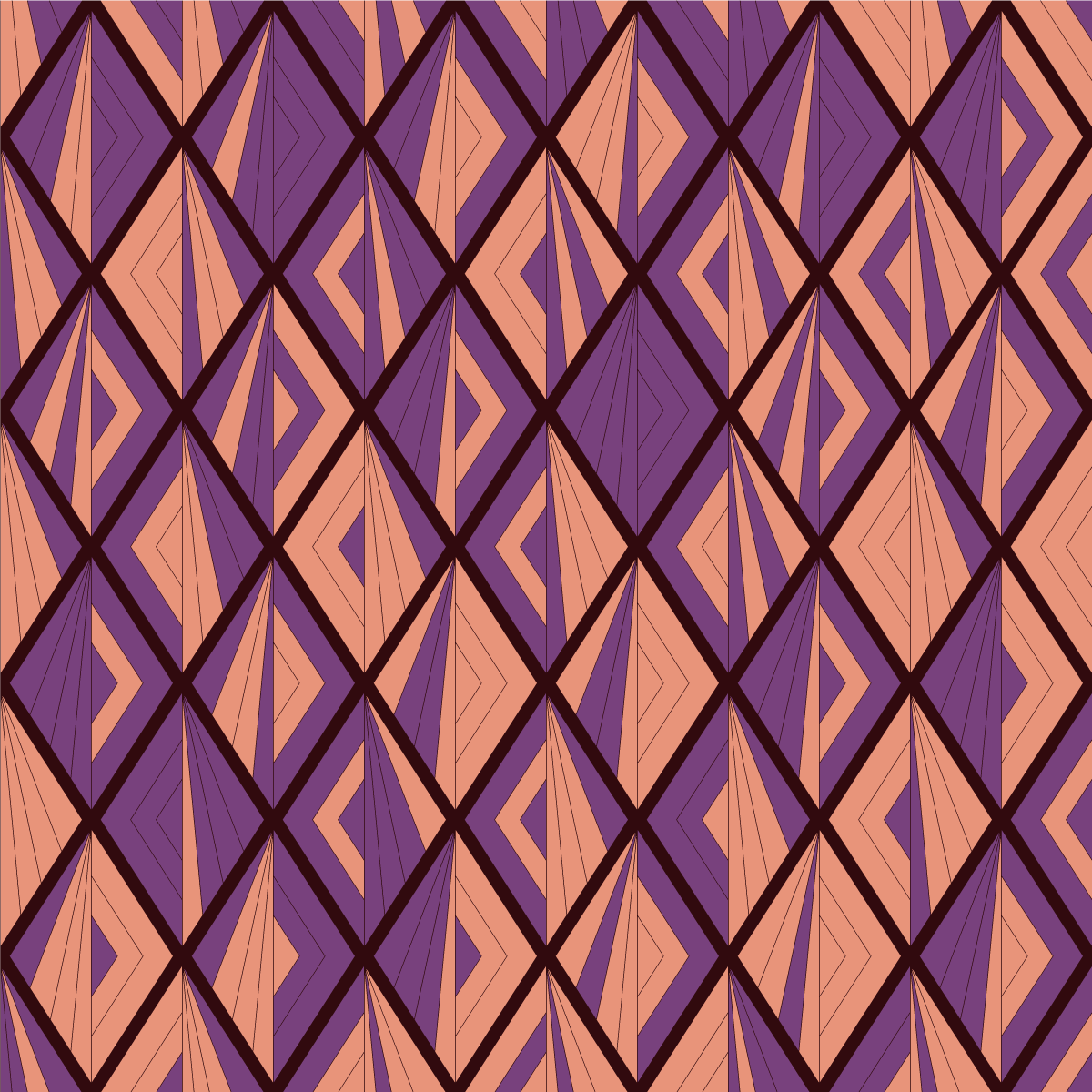 기하학적 효과 비닐 카펫 기하학적 패턴의 조화 - TenStickers