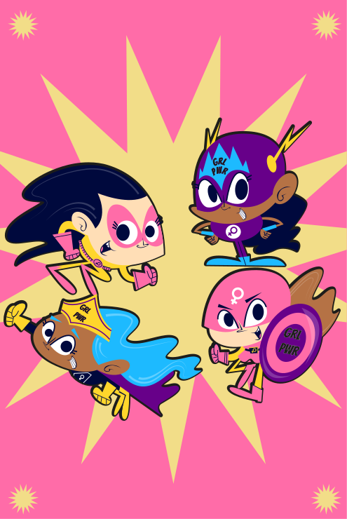 어린 이용 비닐 카펫 다채로운 슈퍼 히어로 캐릭터 - TenStickers