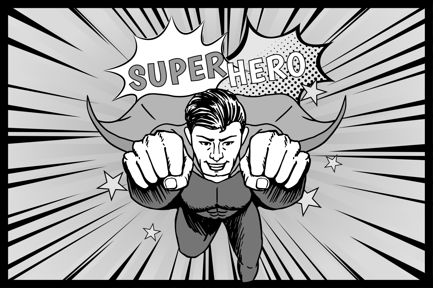 어린 이용 비닐 카펫 역동적인 슈퍼히어로 그래픽 - TenStickers