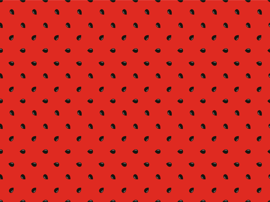 비닐 주방 카펫 붉은 씨앗 패턴 - TenStickers