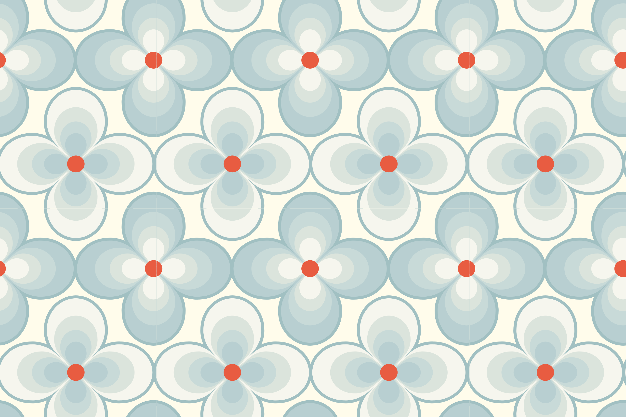 비닐 카펫 타일 효과 기하학적 꽃 패턴 - TenStickers