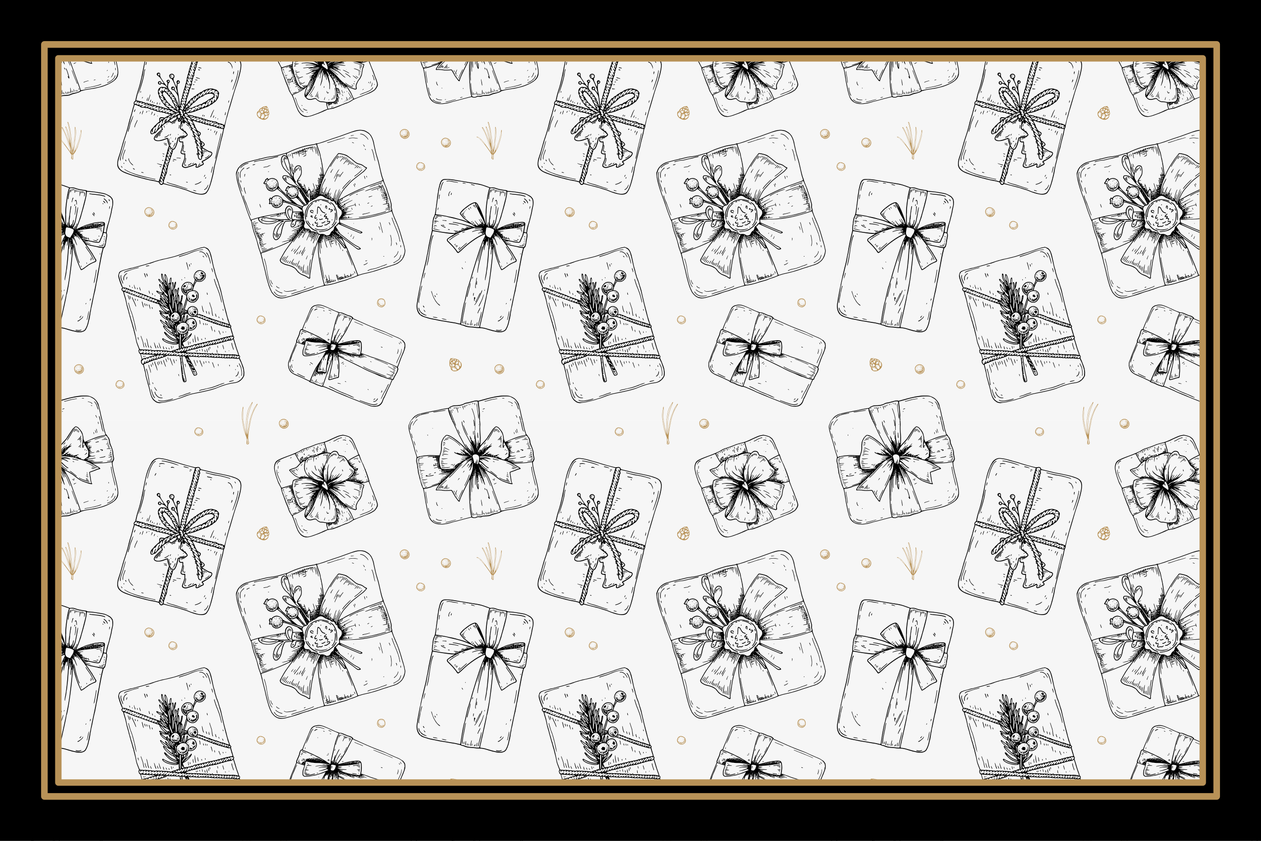 비닐 크리스마스 카펫 축제 선물 패턴 - TenStickers